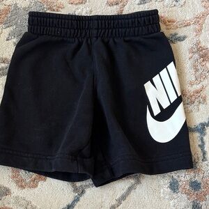 Nike Kids Black Shorts with White Logo